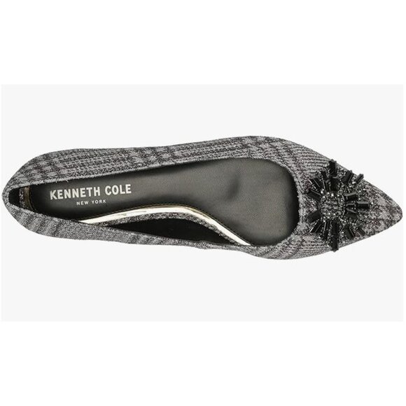 Kenneth Cole New York Women's Gaya Starburst Flats Black, Silver Size 5.5 New - Picture 6 of 8
